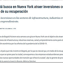 Bogot busca en Nueva York atraer inversiones como parte de su recuperacin